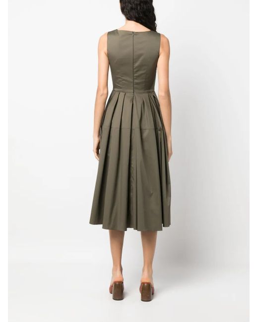 Abito Smanicato Con Scollo A V di Blanca Vita in Green