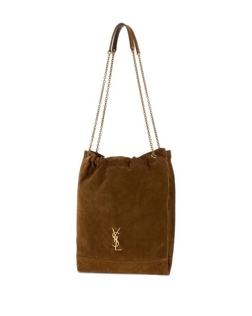 Saint Laurent Brown Jamie Pochon Quilted Shoulder Bag