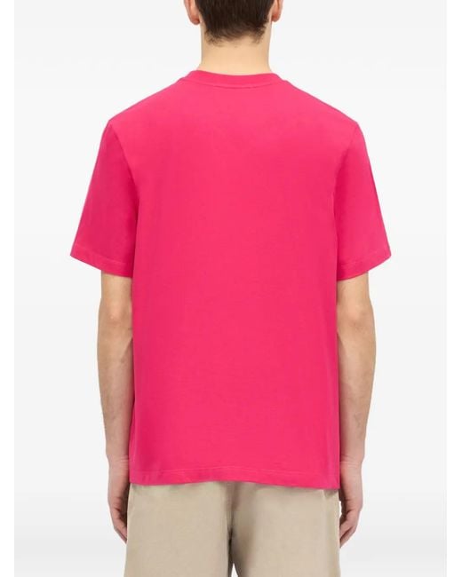 MSGM Pink T-Shirt Logo for men