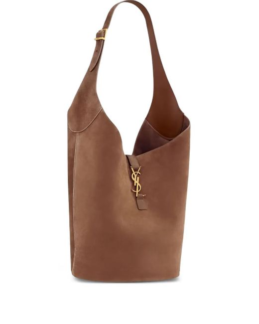 Saint Laurent Le 5 À 7 Suède Schoudertas in het Brown