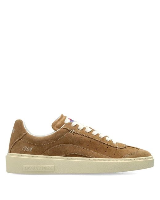 DSquared² Brown Rider Suede Low-Top Sneakers