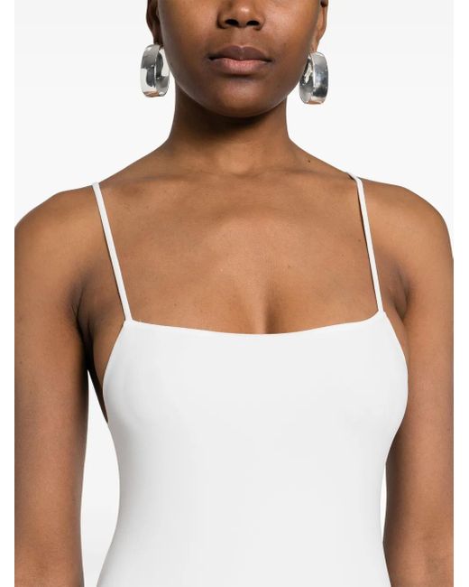 Jil Sander White Square-Neck Bodysuit