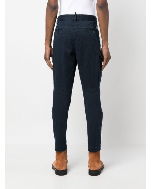 Slim-cut cargo trousers DSquared² de hombre de color Blue