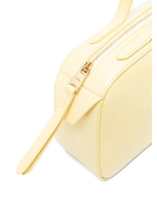 Khaite White Simona Zip Shoulder Bag