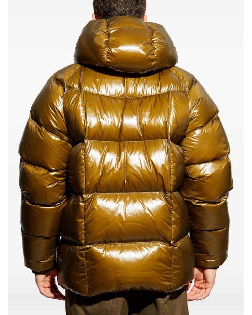 DSquared² Yellow Down Jacket With Hood for men
