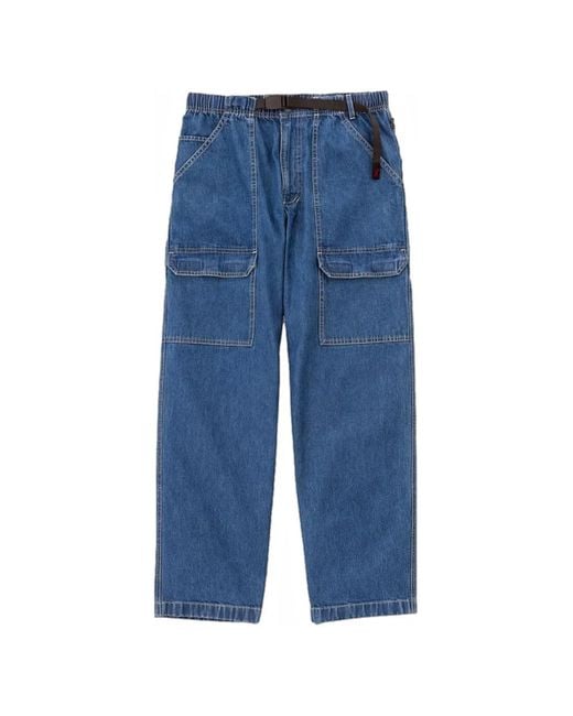 Gramicci Blue Eqt Cargo-Pocket Jeans for men