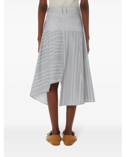 Falda asimétrica con dobladillo J.W. Anderson de color Gray