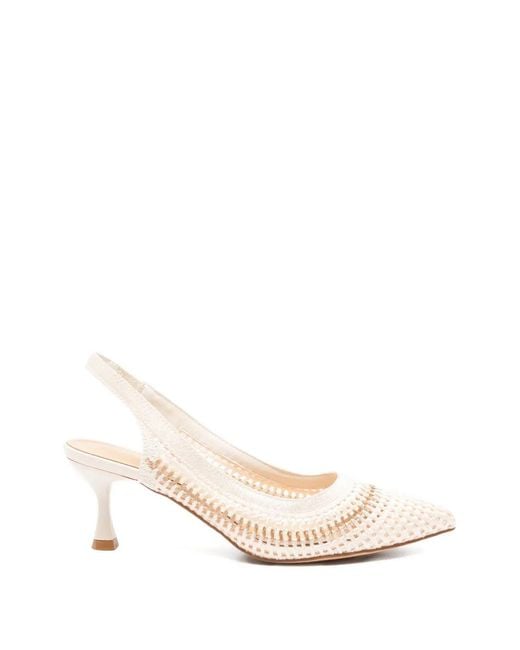Keys Natural Woven Point-Toe Pumps