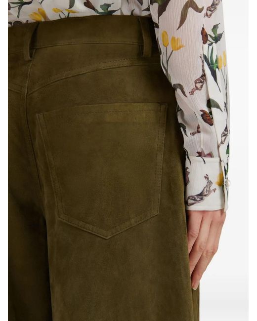 Marni Green Wide-Leg Trousers