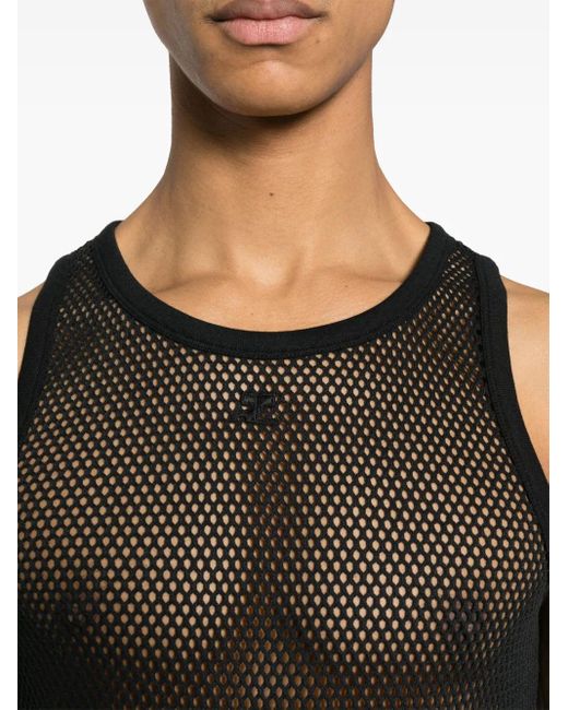 Courreges Trägershirt Aus Mesh in Gray für Herren