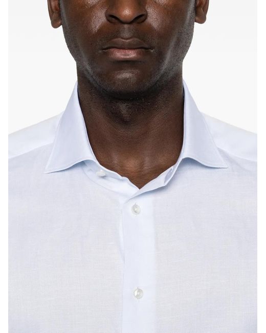 Zegna White Long-Sleeves Shirt for men
