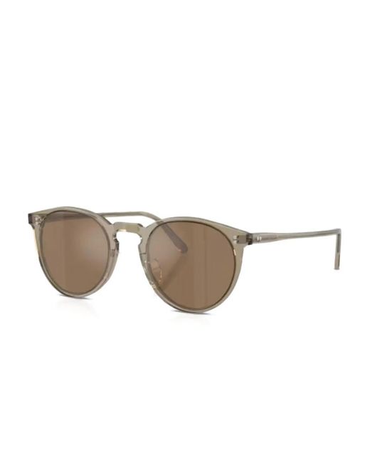Oliver Peoples Natural Round-Frame Sunglasses for men