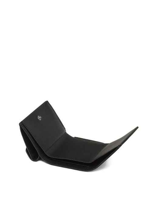 MCM Black Aren Visetos Trifold Wallet