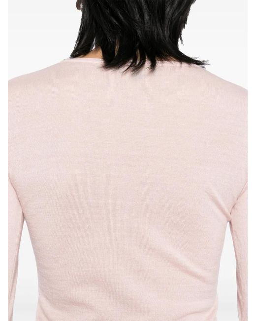 N.Peal Cashmere Eden ラウンドネック Tシャツ Pink