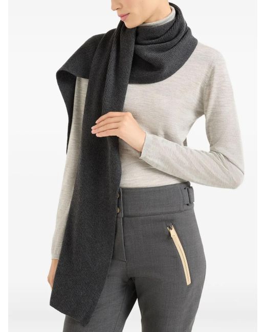 Brunello Cucinelli Black Cashmere Scarf