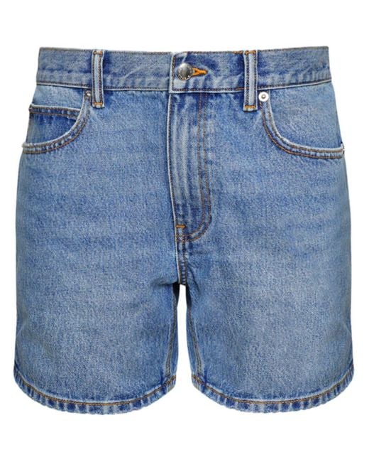 Alexander Wang Blue Low-rise Denim Shorts
