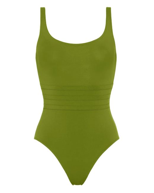 Eres Green Asia Ribbed-Detail Swimsuit