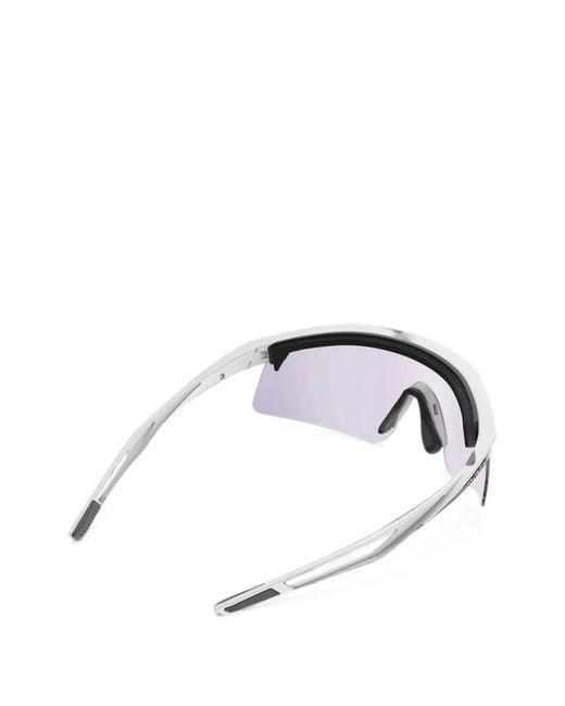 Rudy Project White Lunettes De Soleil Turbolence À Découpes