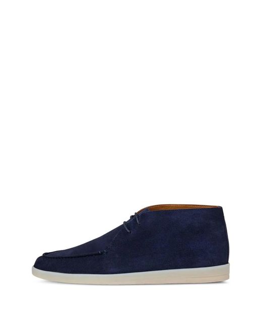 Hackett Blue Martins Suede Boat Shoes for men