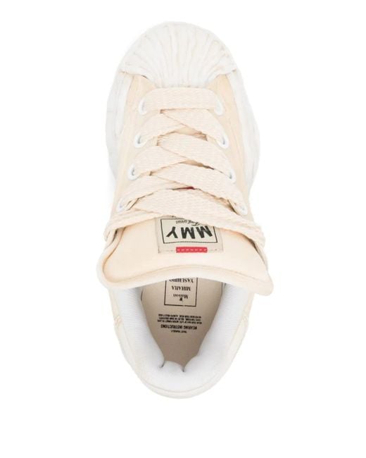 Maison Mihara Yasuhiro White Round Toe Trainer for men