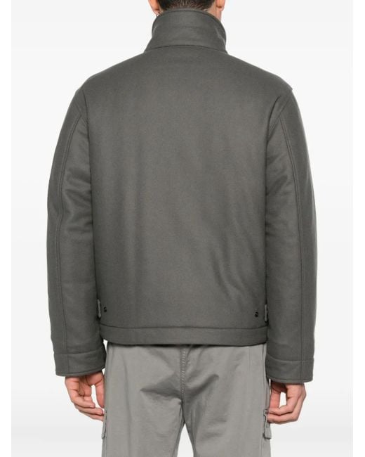 メンズ Stone Island Ghost フランネルジャケット Gray