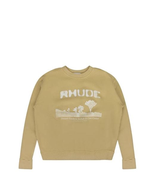 Rhude Natural Logo-Print Sweater for men