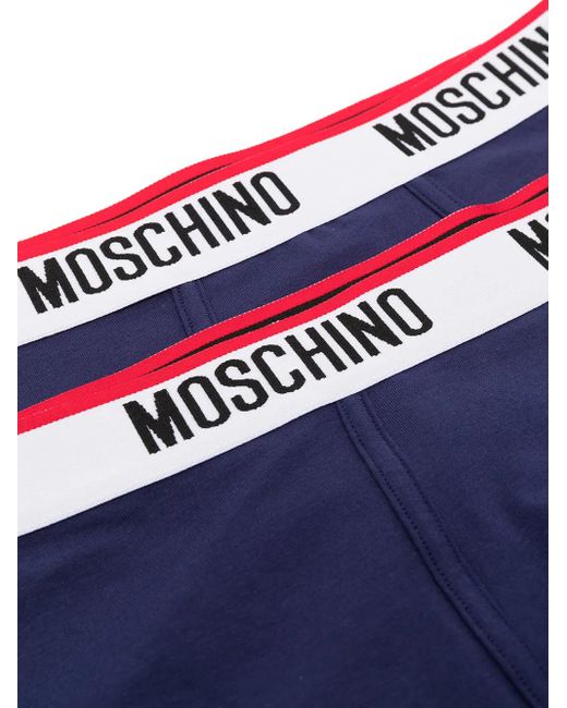 Moschino Blue Logo Waistband Boxers for men