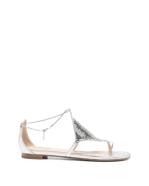 Lola Cruz White Ivanna Flat Sandals