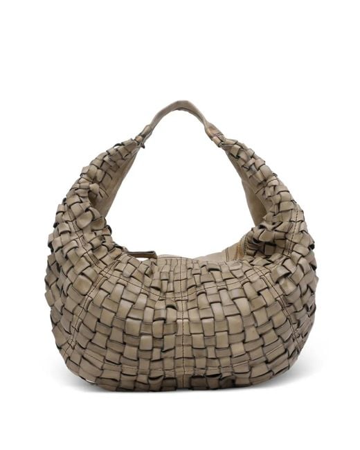 Campomaggi Metallic Marisa Woven Zip-Fastening Tote Bag