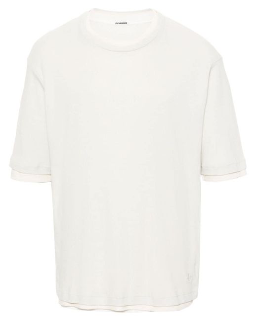 Jil Sander White Layered Cotton T-shirts (pack Of Three) for men