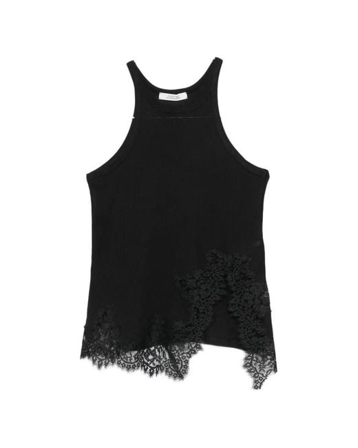 Dorothee Schumacher Black Lace-Trim Top