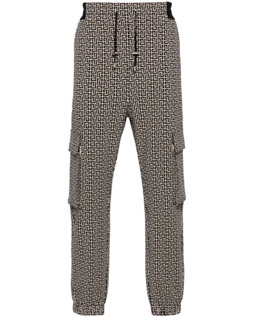 Pantalon de jogging à imprimé monogrammé Balmain pour homme en coloris Gray