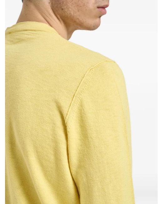 Stone Island Yellow 5100052 Organic Cotton And Nylon Jumper for men