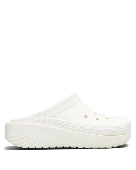 Clogs Classic Con Suola Rialzata di CROCSTM in White da Uomo