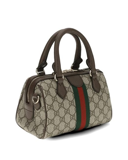 Gucci Black Small Ophidia Gg Boston Tote Bag