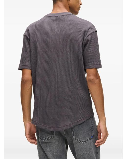 Karl Lagerfeld Gray Logo-Patch T-Shirt for men