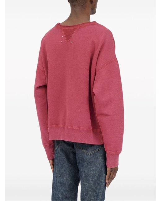 Maison Margiela Pink Reverse Cotton Sweatshirt for men