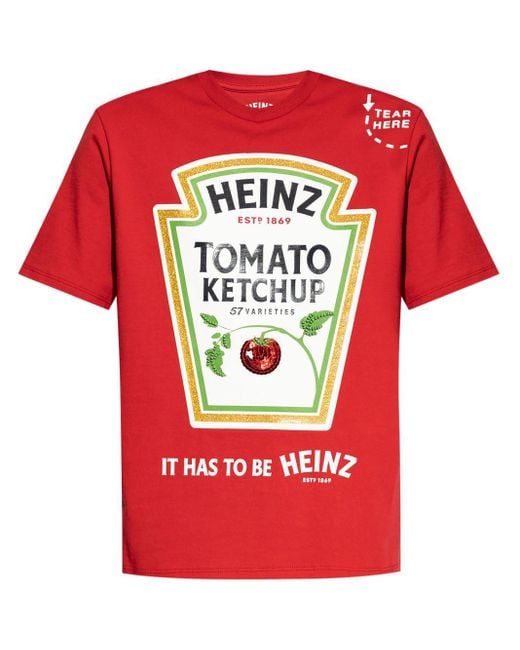 Kate Spade Red Heinz-print Cotton T-shirt