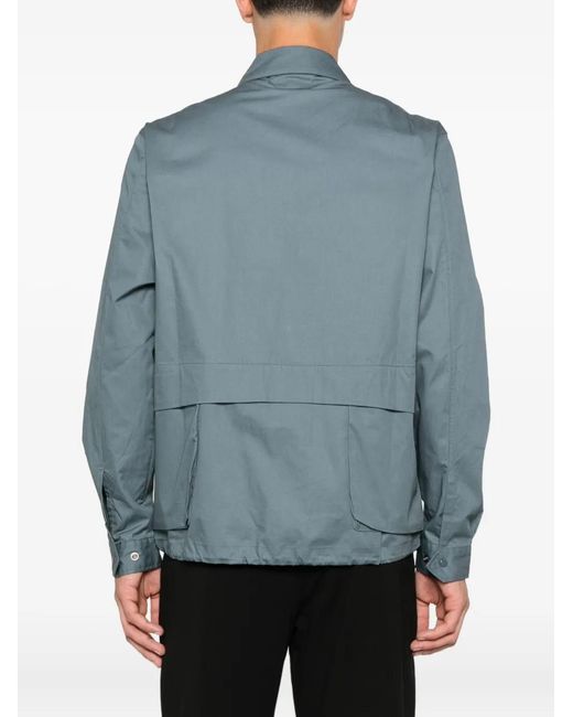 C P Company Blue Pocket Zip-Fastening Jacket for men