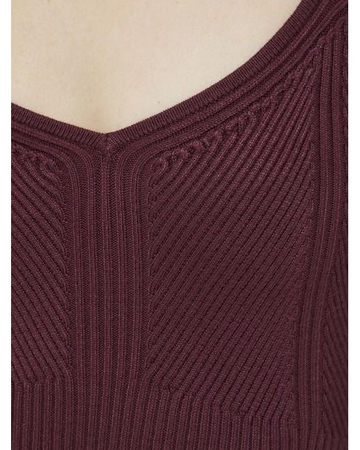 Abercrombie & Fitch Vネック ドレス Purple