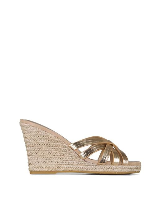 Veronica Beard Natural Phylina Crossover-Strap Espadrilles
