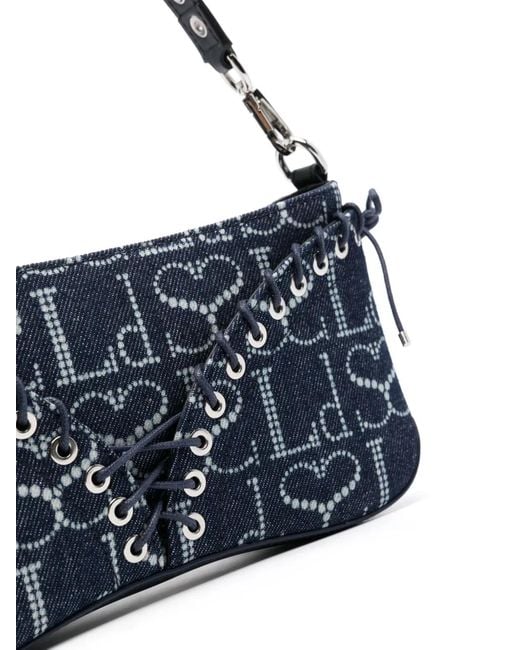 Ludovic de Saint Sernin Blue The Cleavage Denim Shoulder Bag