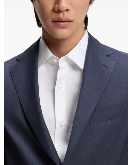 Boss Blue Button-Fastening Blazer for men