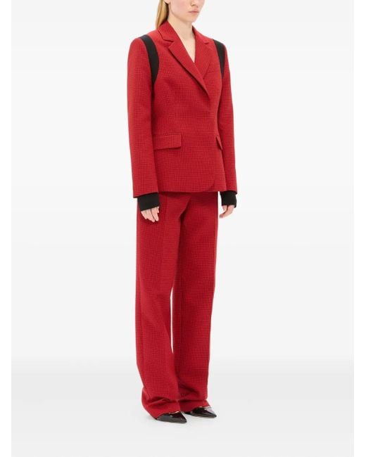 MSGM Red Panelled Blazer
