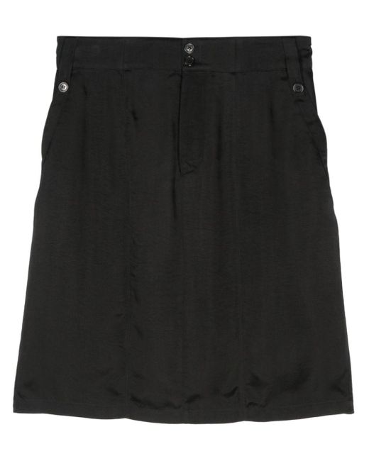 Saint Laurent Black Twill-weave Mini Skirt