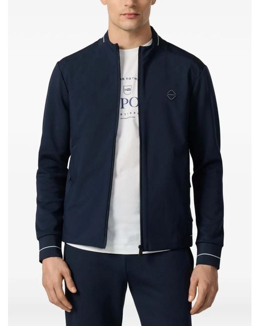 Hackett Blue Hs Tech Track Zip-Up Sweatshirt for men
