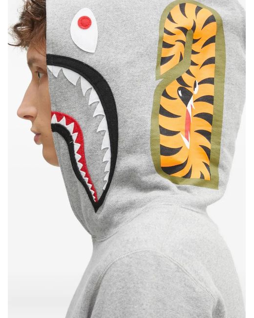 Hoodie À Motif Requin A Bathing Ape pour homme en coloris Gray