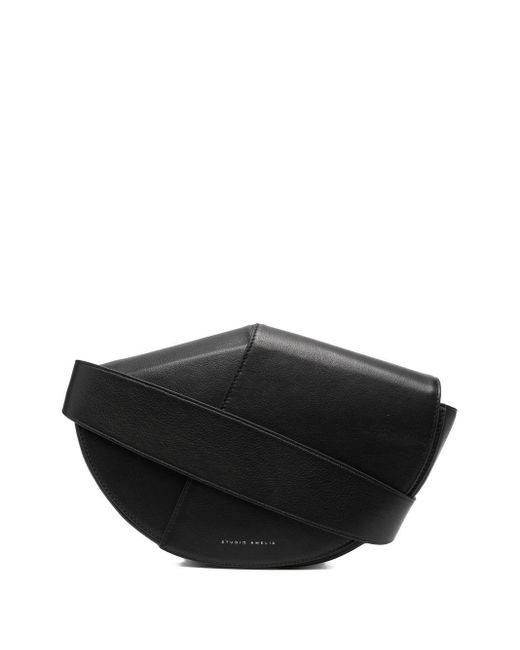 STUDIO AMELIA Leather Stingray Mini Crossbody Bag in Black | Lyst UK