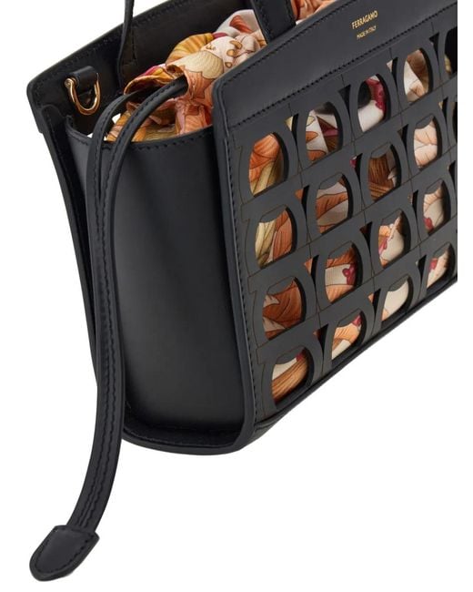 Ferragamo Black Mini Tote Bag