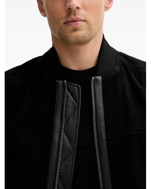 Boss Black Zip-Fastening Bomber Jacket for men